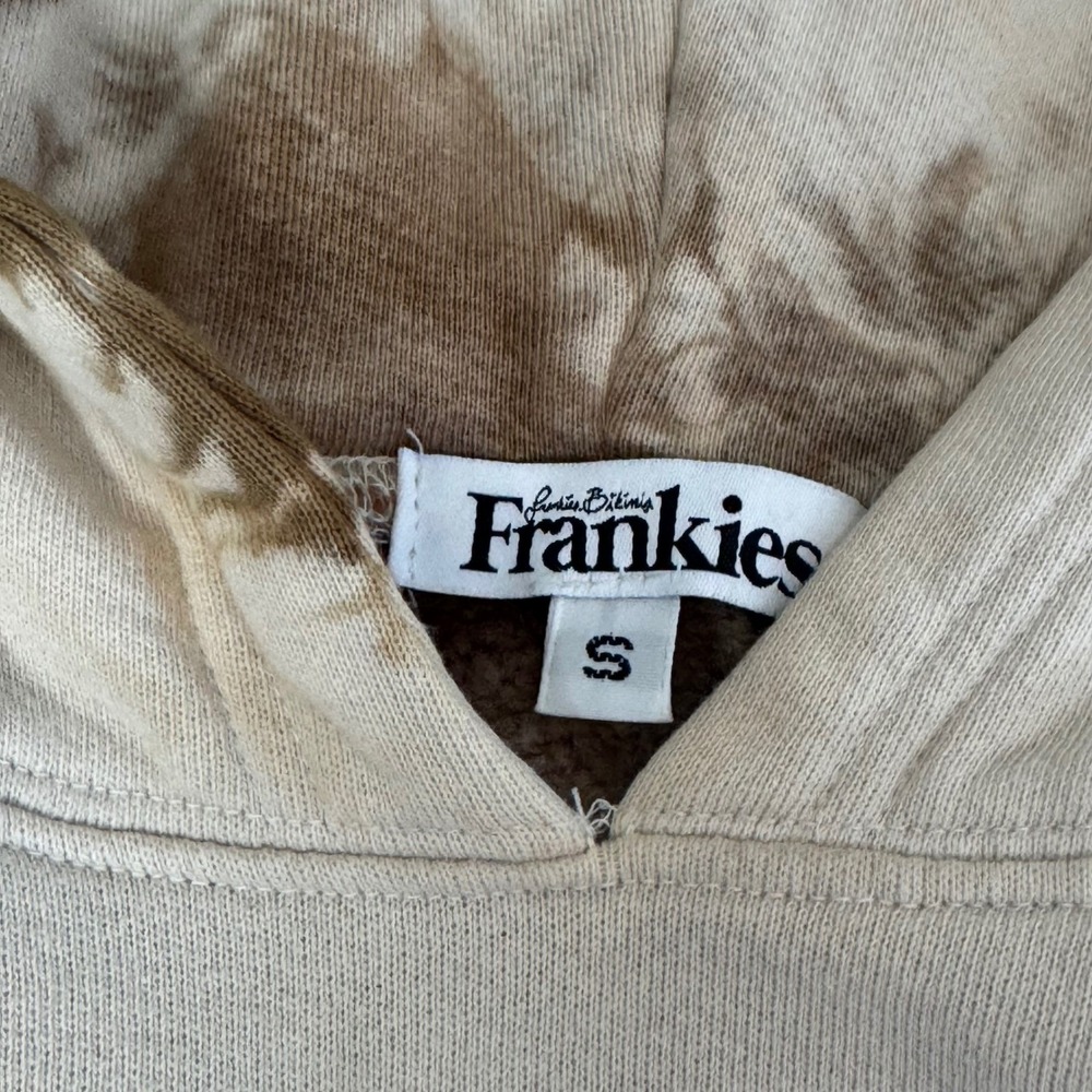 Frankies‎ Bikinis Sweatsuit Set Sz S Tie Dye Cropped Hoodie Joggers Tan Brown - Picture 14 of 16